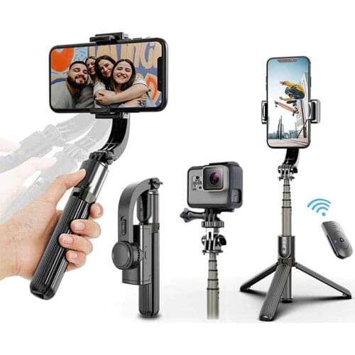Bluetooth Handheld Gimbal Stabilizer Mobile Phone Selfie Stick Holder Adjustable Selfie Stand For iPhone/Huawei for Gopro Camera