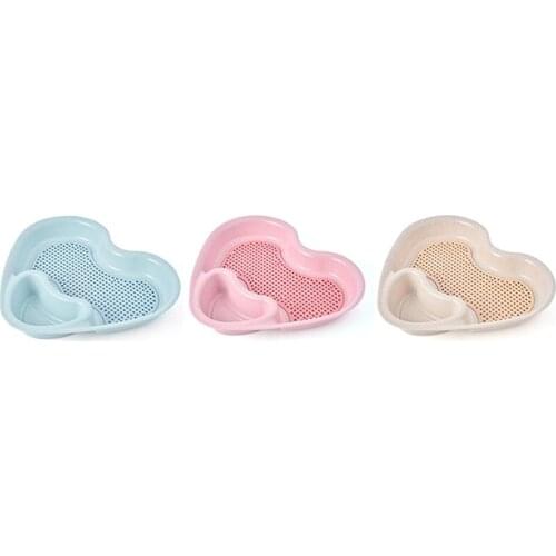 Baby Feeding Bowl Heart-shaped Dinner Environmental Sanitation Dish Drain Food Plate Infant Children Care Easy to Clean