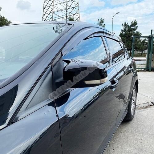 For Ford Focus 3 Sedan Bat Mirror Cover 2011 2012 2013 2014 2015 Glossy Piano Black 2 PCS Wing Car Auto Accessory Universal