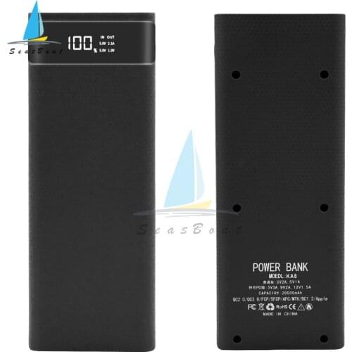 8*18650 Power Bank Case Dual USB Mobile Phone Charge QC2.0 QC3.0 5V DIY Shell 18650 Battery Holder Charging Box Without Battery