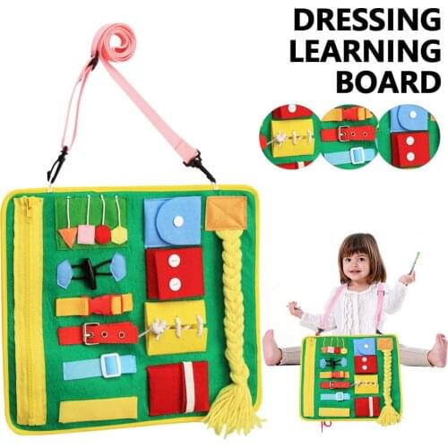 Toddler Board Montessori Toys Sensory Panel Montessori Materials Basic Skills Board Educational Learning Toys For Children