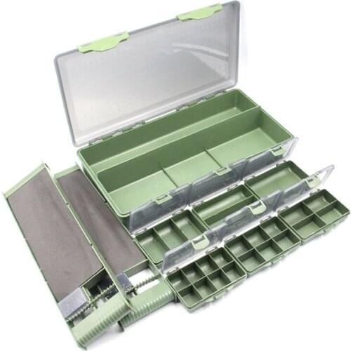 Carp Sea Fishing Coarse Tackle Box Complete Boxes System PP perfect for Hooks Swivels Beads Spinners Tackle