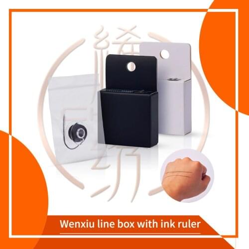 Eyebrow tattoo auxiliary line drawing positioning eyebrow ruler with ink mark horizontal line box mapping measurement symmetry