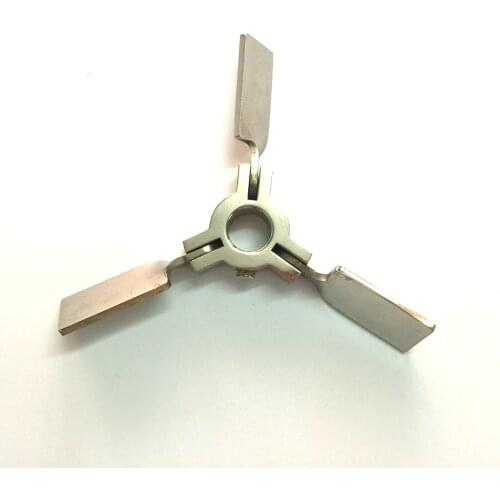 Stir Blade Stainless Steel Mixer Impeller Lab Stirrer Paddle Folding Three-blade Length 70 mm Diam. 200 mm Inner Hole Diam. 25mm
