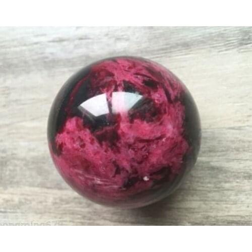 Natural Peach Blossom Stone Jade Ball Onl Crystal Sphere Healing 50mm 1 pcs / set free shipping