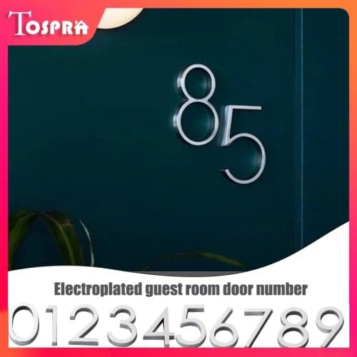 6CM 3D House Number Door Number Plate Home Number Street Mailbox Number Stickers Numbers Flat number Hotel Number Outdoor Door