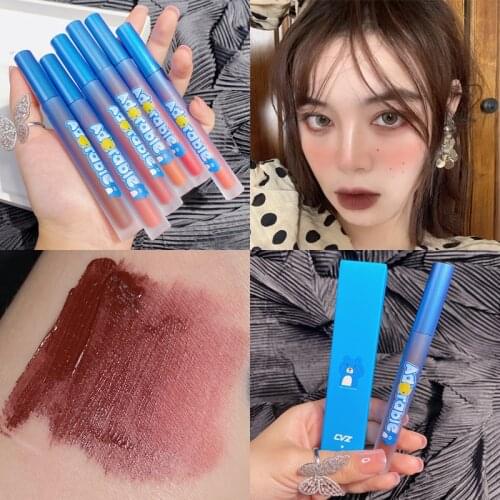 Nude Matte Lip Gloss Waterproof Long Lasting Moisturizer Lipstick Color Red Sexy Lip Liquid Lip Stick Makeup Lip Tint Lip Makeup