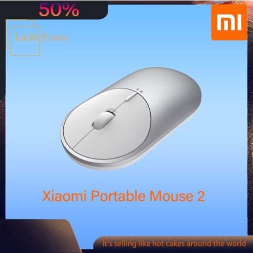 Original Xiaomi Portable Mouse 2 Optical Wireless Bluetooth 4.2 Mouse 2.4GHz Dual Mode Connect For Laptop Pc