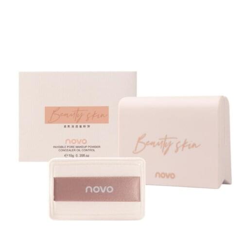 Novo Clear Powder Cake Fine and Lasting Makeup Waterproof Sweat-Proof Brighten Skin Color Setting Powder T1352