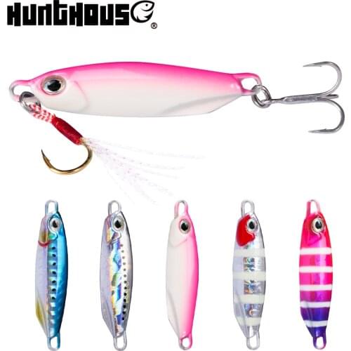 Hunthouse fishing lure metal jig lead jig bait for trolling fishing 15 18 28g 38g 56g DRAG CAST SLIM with PE line isca artifical