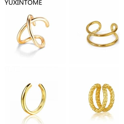 925 Sterling Silver Clip Earrings For Women Simple Without Piercing Gold Silver Unisex Ear Cuff Fake Cartilage Earrings Jewelry