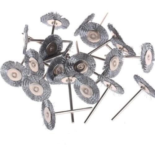 20 Pcs /lot Wire Brush Wheel Brushes Discs Die Grinder Cutting Rotary Electric Tool For Engraver