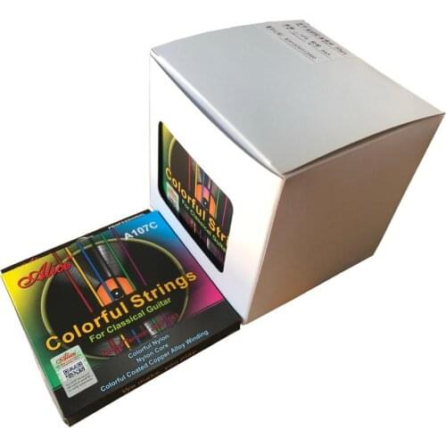 10 Pack Alice A107C Colourful Nylon Coated Copper Alloy Classical Guitar Strings (.028 .032 .040 .029 .035 .043)