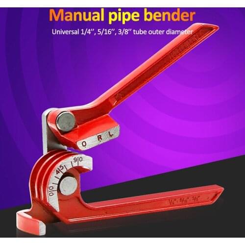 Pipe Tube Bender 90/180 Degree Pipe Bending Tool Heavy Duty Tube Bender Aluminum Alloy Tubing Bender Brake Fuel Line Curving Pli