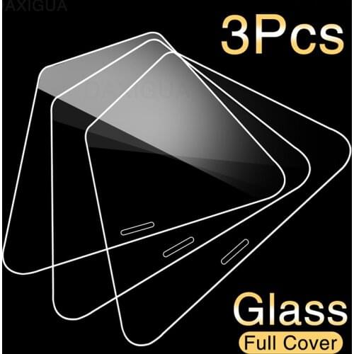 3Pcs Full Cover Protective Glass On For iPhone 11 Pro X XR XS MAX 10 5s SE 2020 Screen protector For iPhone 7 8 6 6s Plus Glass