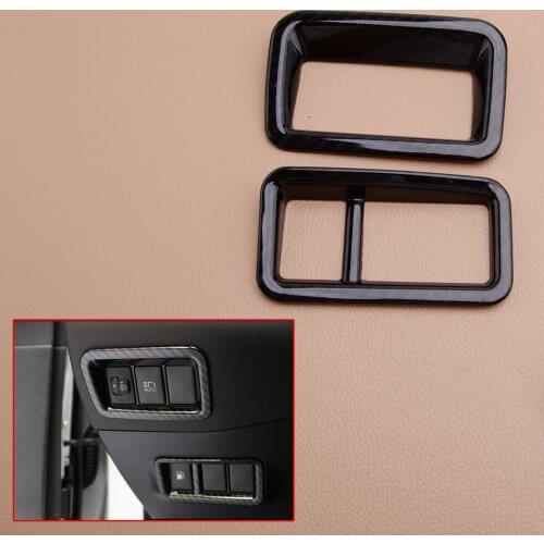 1 Set LHD Headlight Lamp Adjustment Switch Button Cover Trim Frame Fit For Toyota CHR 2016 2017 2018 2019 2020