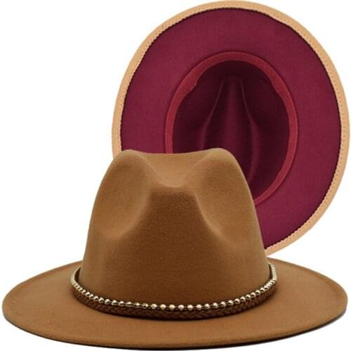 2020 Elegant Womens Black Faux Wool Hat Bowler Hat Autumn And Winter Warm Hat British Style Mens Felt Hat Church Hat F52