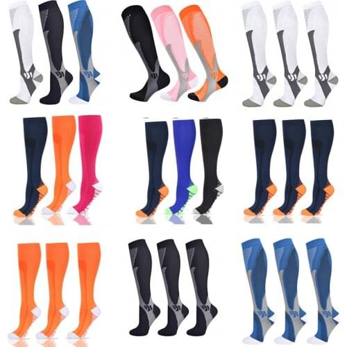 3/4/5/6/7 Pairs Compression Stockings Quality Cycling Sports Socks Unisex Edema Diabetes Varicose Veins Marathon Running Socks