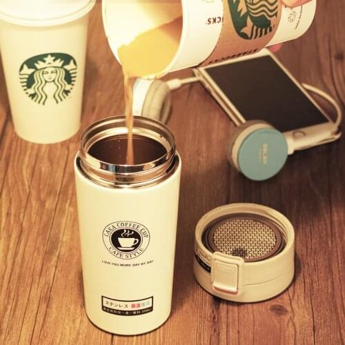 380ml Double Wall Stainless Steel Thermos, Hot Coffee Travel Mug, Thermal Bottle for Water, Vacuum Flasks, a Termos Cup