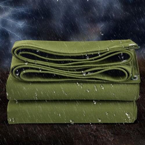 Tewango 2x1.5m Thick 0.9mm Canvas Tarpaulin Rainproof Cloth Outdoor Windbreak Sunscreen Garden Succulent Plants Rainproof Sail