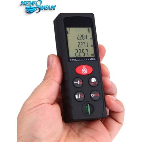 New 80m Laser Distance Meter Laser Rangefinder Accuracy 2mm Handheld Range Finder Tape Measuring Device Ruler Test Tool