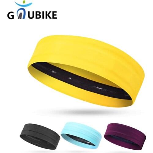 GTUBIKE Elastic Absorbent Sweatbands Yoga Running Fitness Headband Sports Hair Bands Basketball Gym Stretch Hair Wrap Brace