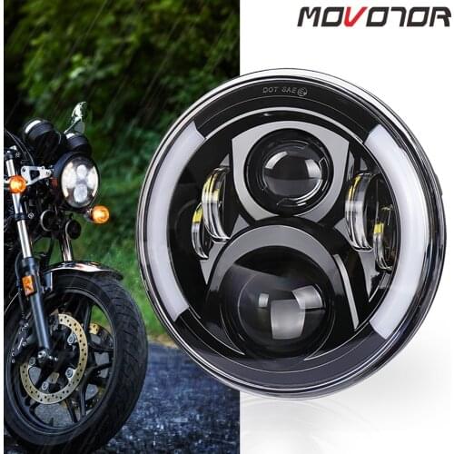 Bike CB400SF headlight 7 inches with halo for motorcycle CB series DRL function Hi/Lo Beam Black