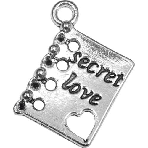 30pcs Jewelry Findings Zinc Metal Alloy Book Lettering Charm Pendants For Jewelry Making Bracelet Necklace Accessories Diy