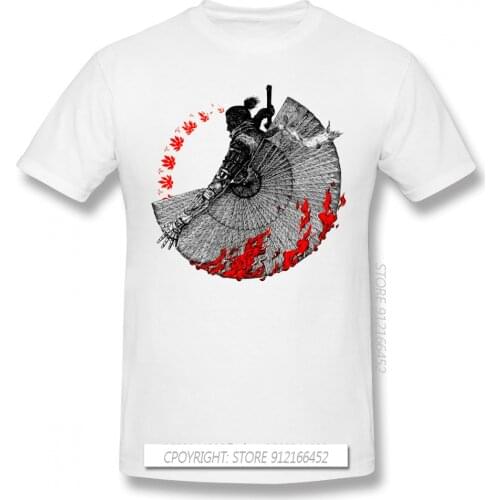 Shinobi T-Shirts Men Birthday Gifts Tee Crew Neck Cotton Sekiro Shadows Die Twice Wolf Sengoku Kuro Game Clothes Humor TShirt