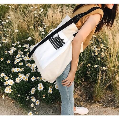Canvas One-shoulder Tote Bag Wild Large-capacity Handbag Casual Trend Fashion Women