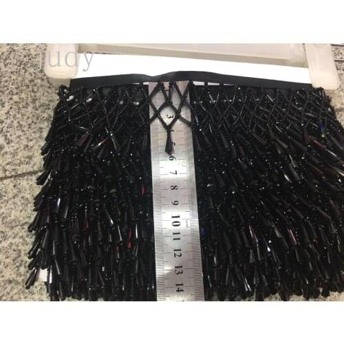Stock tassel 10 yards/bag ym256# 6 cm black mesh line top quality tassel stock for sawing dress fringe trim alibaba express