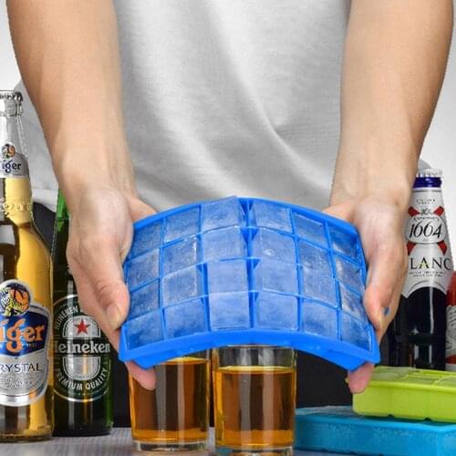 LanLan 24 Grid Silicone Ice Cube Tray Molds DIY Desert Cocktail Juice Maker Square Mould-20