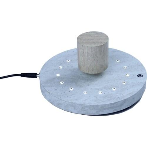 Magnetic Levitation Floating 3 inch glass Cylinder Rotated with Seven Color Night Light Festival Christmas Gift Home Desk