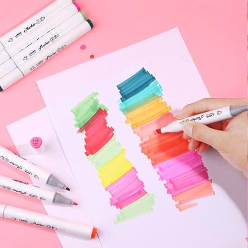 Single Touch Markers Color Sketch Art Marker Pen Double Tips Alcoholic Pens for Artist Manga Markers Art Supplies School