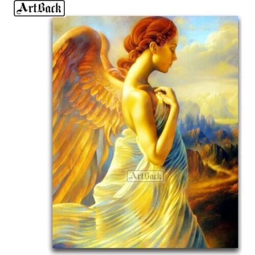 New 5D Diamond Painting Angel Woman Icon Full Square 3d Sticker Embroidered Home Decor Diamond Mosaic Artwork