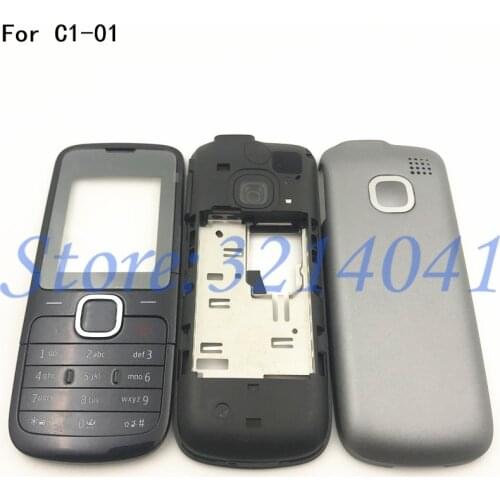 New Full Housing Case Cover For Nokia C1-01 Battery Cover Housing case With English Keyboard