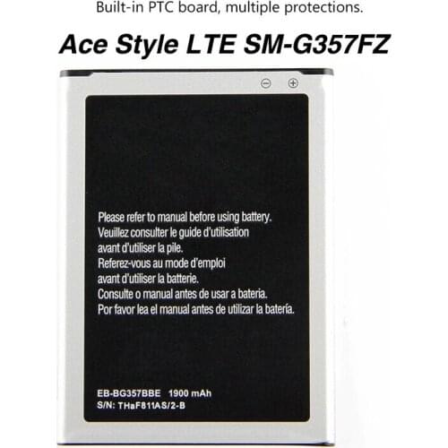 Original EB-BG357BBE Battery For Samsung Ace 4 GALAXY Ace Style LTE SM-G357FZ G357 with NFC 1900mAh