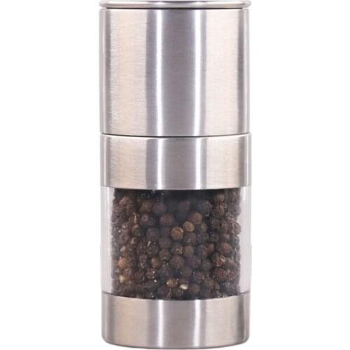 Portable Manual Grinding Pepper Salt Mills Grinder Durable Kitchen Seasoning Tools Adjustable Grain Size Abrader Home