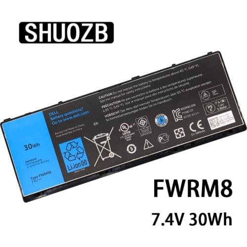SHUOZB 30Wh 7.4V FWRM8 PPNPH Laptop Battery For Dell Latitude 10 ST2 10 ST2e YCFRN KY1TV C1H8N 1XP35 312-1412 312-1423 Tablet PC