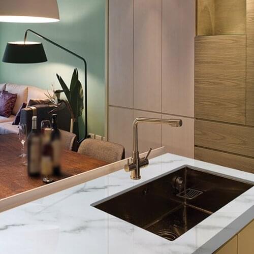 White Marble Pattern Waterproof Wall Stickers For Kitchen Counter Top PVC Decorative Film Cabinet Contact Paper Home Decor