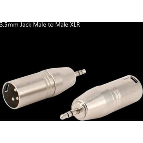XLR 3 Pin Male Jack To 3.5mm 1/8" TRS Male Stereo Microphone Audio Adapter Converter Connector