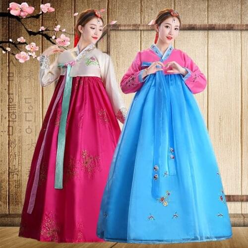 Customized Korean Clothing Dae Jang Geum Womens Hanbok Improved Korean Court Costumes Folk Dance Costumes for Adults