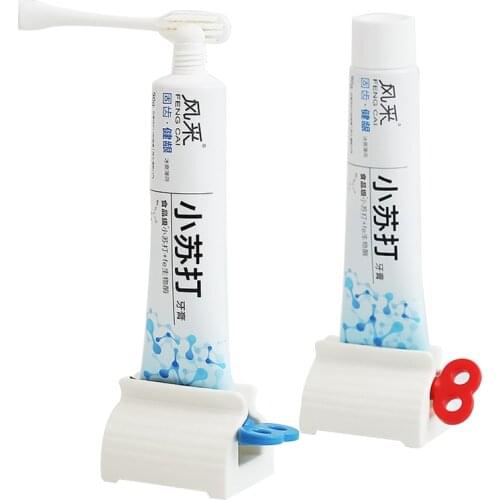 1pc Plastic Toothpaste Squeezer Household Toothpaste Dispenser Facial Cleanser Clips Floor Type Bathroom Accessories Organizer