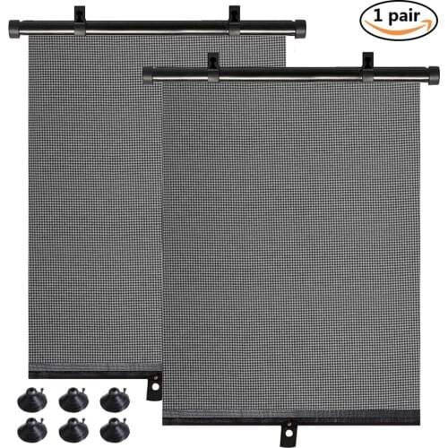 2pcs 40X45cm Summer Sun Protection Car Auto Retractable Car Sun Shade Side Sunproof Car Cover Sunshade Window Cover Curtain