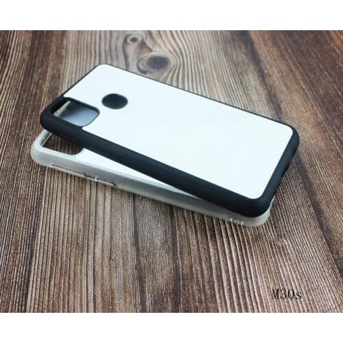 2D Sublimation Blank TPU+PC rubber Case for M10 M20 M30 M31 M11with Aluminum Inserts 20pcs/lot