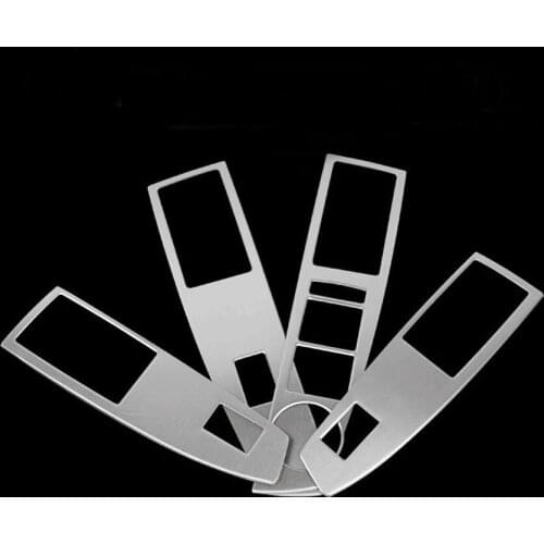 4pcs Auto Stainless Steel Interior Door Window Lift Button Handle Panel Armrest Trim Cover Garnished Bezel For Cruze 2009-2015