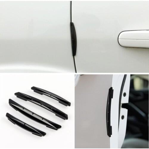 4X Car Door Protector Crash Bar Car Door Edge Corner Bumper Guards Buffer Trim Molding Protection Strip Scratch Protector Sticke