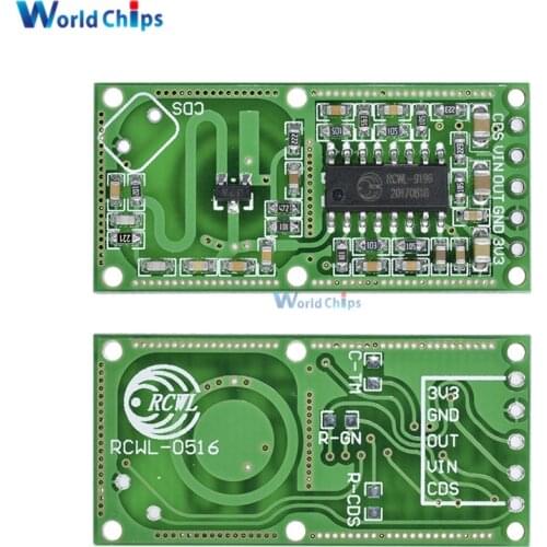 5Pcs RCWL-0516 Microwave Radar Sensor Human Body Induction Switch Module Output 3.3V With The Penetrating Detection Capability