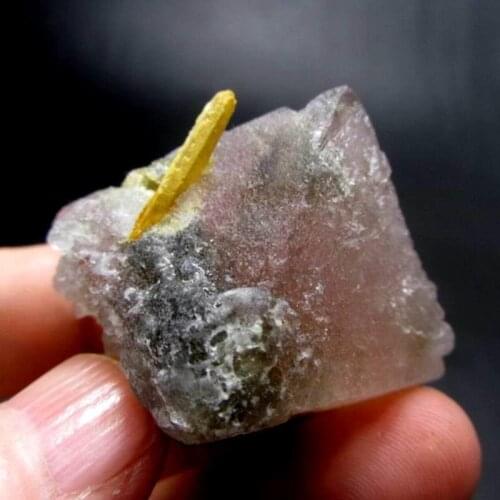 71g Pink Octahedral Fluorite w/ Quartz - crystals and stones healing Mineral specimen Home Decor feng shui decoration