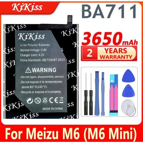 3650mAh BA711 Replacement Battery For Meizu M6 / M6 Mini M6Mini M711H M71Q M711C Mobile Phone Batteries + free tools